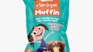 Muffin de Chocolate com Recheio de Baunilha Sem Glúten Aminna SG