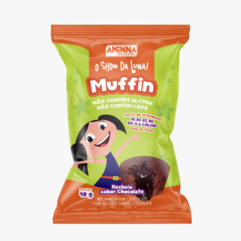 O Show da Luna - Muffin Sem Glúten Aminna de Chocolate com Recheio de Chocolate