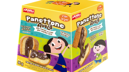 Panettone Recheado com Creme de Avelã Sem Glúten Sem Açúcar Aminna