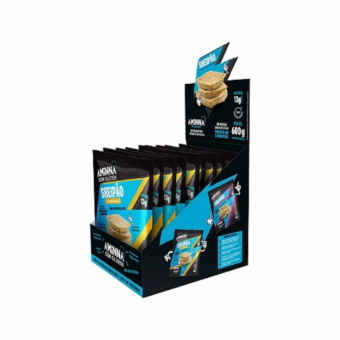 Display Sheipão Pão Proteico Sabor Tradicional 13g Proteína e Sem Glúten Aminna 12 Unidades